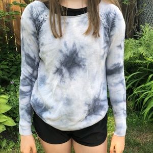 Knitted Tie-Dye American Eagle Sweater